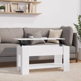 vidaXL Mesa de centro 101x49x52 cm madeira processada branco
