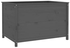 Canteiro elevado de jardim 119,5x82,5x78 cm pinho maciço cinza
