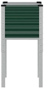 Vaso/floreira de jardim 45x45x88 cm aço verde
