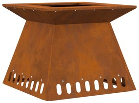 Fogueira vidaXL 48x48x40 cm em Aço Envelhecido