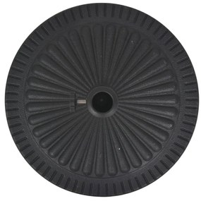 Base para guarda-sol em resina redondo preto 29 kg
