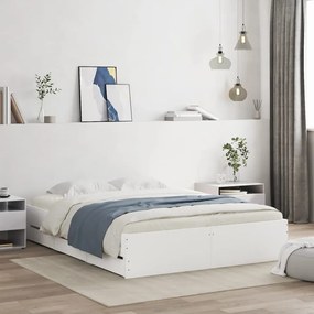 vidaXL Estrutura de cama c/ gavetas 140x200cm derivados madeira branco