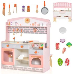 Brinquedo de cozinha de faz de conta com geladeira independente