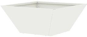 Plantador de Bowl de Jardim Branco 35x35x15 cm em Aço