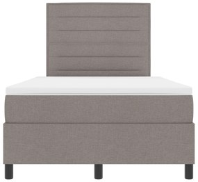 Cama Box Spring com Colchão Taupe 120x200 cm de Tecido