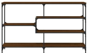 Mesa consola 160x32x95 cm derivados madeira carvalho castanho