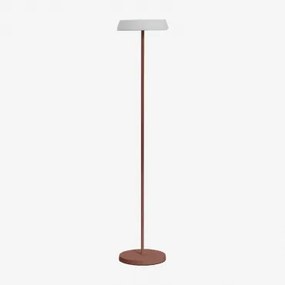 Lâmpada De Pé Solar Led Sem Fios Em Polietileno E Ferro Ulenia Terracota - Sklum