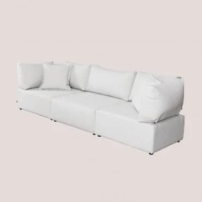 Sofá Modular De 3 Peças Com 2 Poltronas De Esquina Kata Creme Bege - Sklum