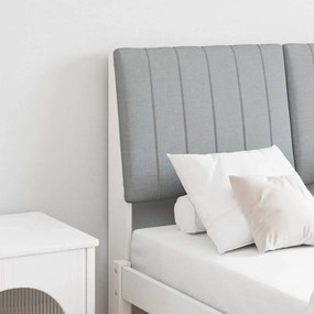 vidaXL Cabeceira estofada Cinzento-claro 120 cm