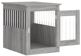 Móvel casota para cão derivados de madeira cinza sonoma