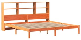 Cama com estante sem colchão 200x200 cm pinho maciço
