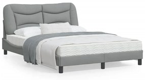 vidaXL Estrutura de cama com LED sem colchão 140x200 cm tecido