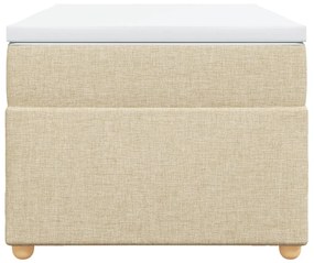 Cama com molas/colchão 80x200 cm tecido cor crème