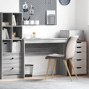 vidaXL Secretária de Computador Cinza sonoma MDF 100 x 40 x 76 cm