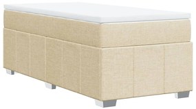 Cama com molas/colchão 80x200 cm tecido cor crème