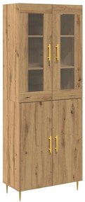 Highboard Artesanal de Carvalho 69.5x34x180 cm Madeira engenheirada