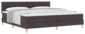 Cama Box Spring com Colchão Castanho 200x200 cm Tecido