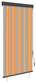 145956 vidaXL Estore de rolo para exterior 100x250 cm amarelo e azul