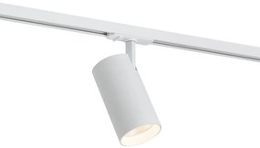 Foco moderno branco para sistema de calhas monofásico incluindo LED - Iconic Mark