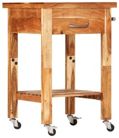 Carrinho de cozinha 55x55x89 cm madeira de acácia maciça