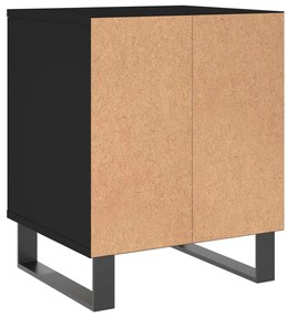 Mesas de cabeceira 2pcs 40x35x50 cm derivados de madeira preto