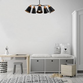 Candeeiro Suspenso Manavgat – Preto – Diâmetro 58 cm, Altura 68 cm