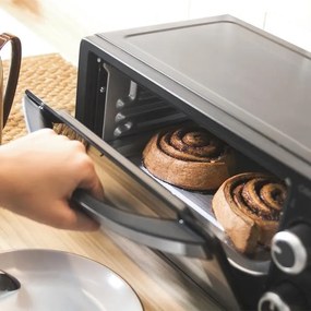 Mini-forno elétrico multifunções Bake&Toast 1090 Black , 10 litros de capacidade e porta com vidro duplo