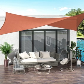 Outsunny Vela de Sombra Retangular 3x4 m Toldo Vela de Poliéster com P