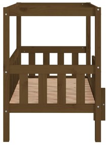 Cama para cães 95,5x73,5x90 cm pinho maciço castanho mel