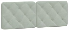 Estrutura de cama sem colchão 140x200 cm veludo cinzento-claro