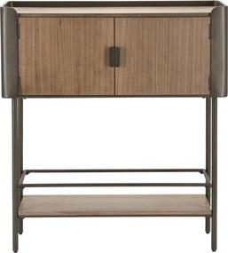 ARMÁRIO TORONTO 100X42X110 CM CINZENTO E CASTANHO
