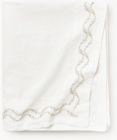 Toalha de mesa em linho lavado com bordado artesanal Ivy