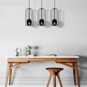 Candeeiro Suspenso Tweety – Preto – 67 x 15 cm