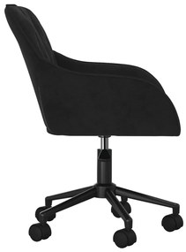 Cadeiras de jantar giratórias 2 pcs veludo preto