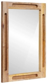 vidaXL Espelho de banheiro com espelho Castanho 50 x 2,5 x 70 cm