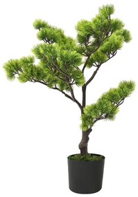 Bonsai pinus artificial com vaso 60 cm verde