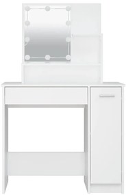 Toucador com LEDs 86,5x35x136 cm cor branco