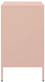 Mesa de cabeceira 36x39x68 cm aço rosa