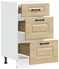 Armário de cozinha baixo Kalmar branco alto brilho