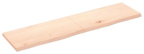 Prateleira de parede 160x40x(2-4)cm carvalho maciço não tratado