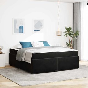 vidaXL Estrutura da Cama com colchão Preto 180 x 200 cm tecido