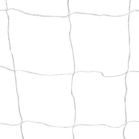 Baliza de futebol com rede 182x61x122 cm aço branco