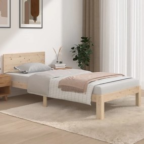 Estrutura de cama solteiro 90x190 cm madeira maciça