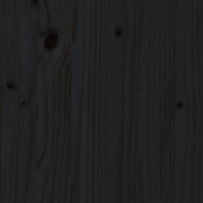 Estrutura de cama 100x200 cm madeira maciça preto
