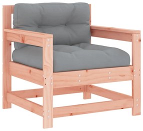 7 pcs conjunto lounge de jardim com almofadões douglas maciça