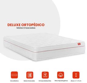 Colchão Deluxe Ortopédico - Molas Ensacadas 183 x 98 cm