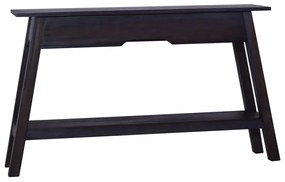 vidaXL Mesa consola 120x30x75 cm madeira de mogno maciça preto