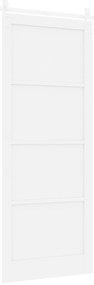Porta Deslizante vidaXL com Conjunto de Ferragens Branca 93x232 cm Mad