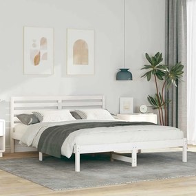 vidaXL Estrutura da Cama com cabeceira Branco 150 x 200 cm