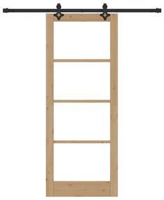Conjunto de Porta Deslizante com Hardware 'ORKDAL'da vidaXL Madeira Só